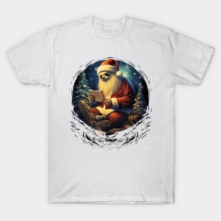 Santa Sloth Christmas Sloth In Santa Claus Costume T-Shirt